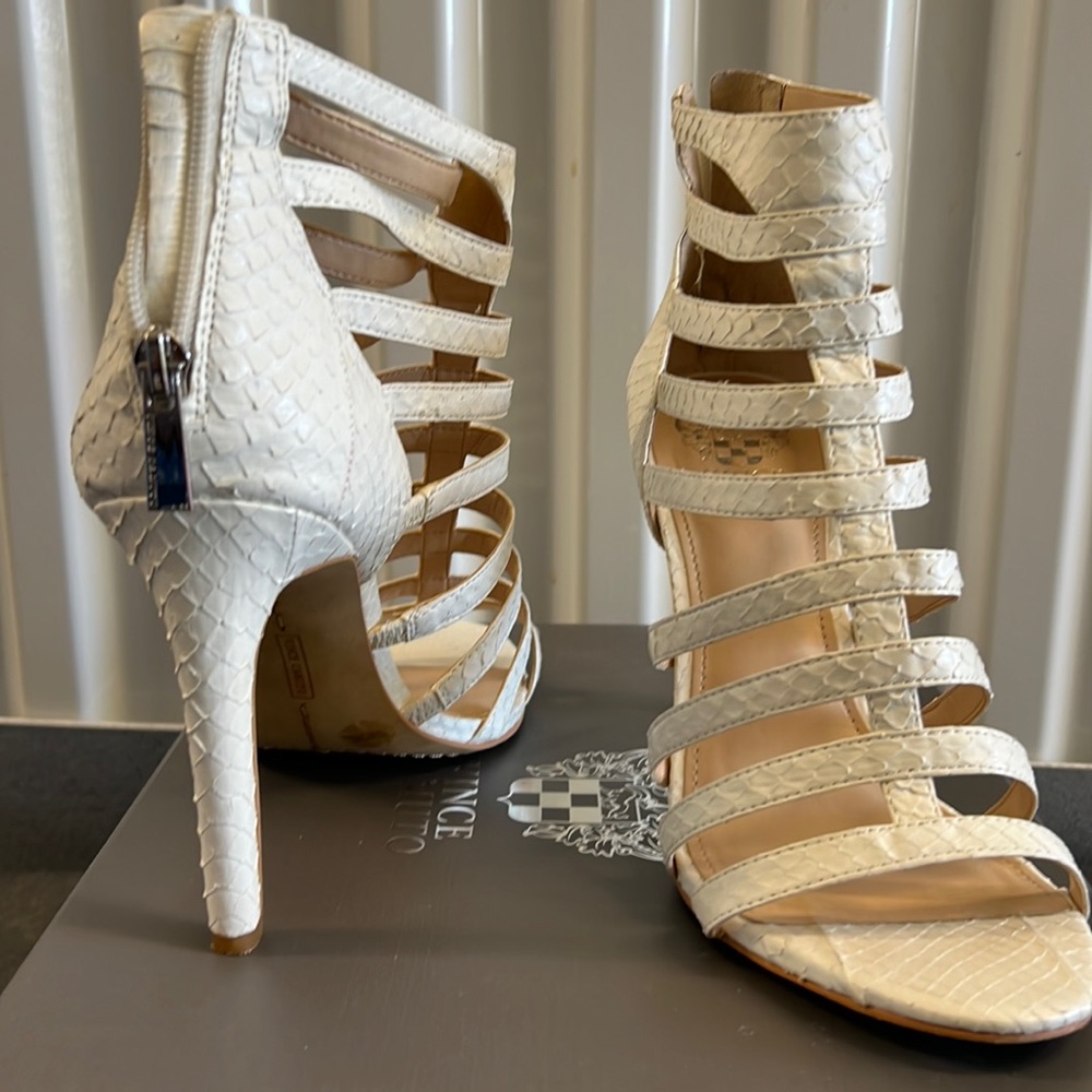 Vince Camuto Ivory Strappy Heels